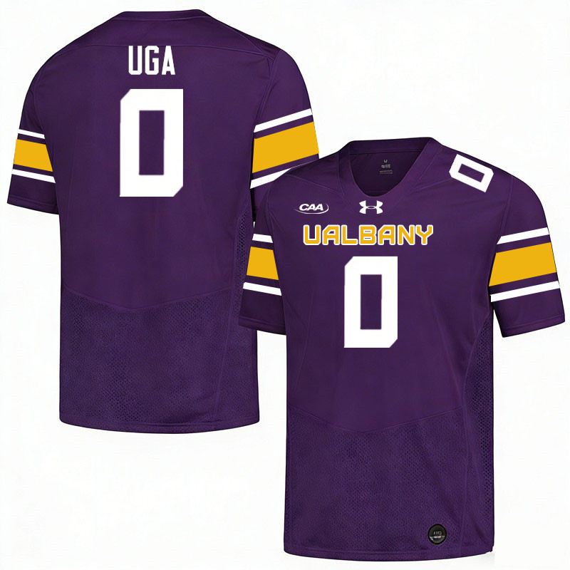 UAlbany Great Danes #0 Jojo Uga College Football Jerseys,Uniforms-Purple